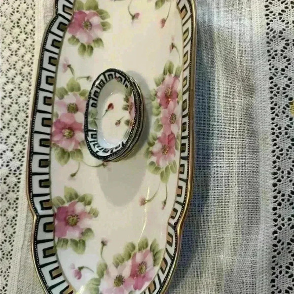 Nippon Vintage Hand Painted Jonroth‎ Studios (Japan) 6 Piece Serving Tray - Picture 4 of 11
